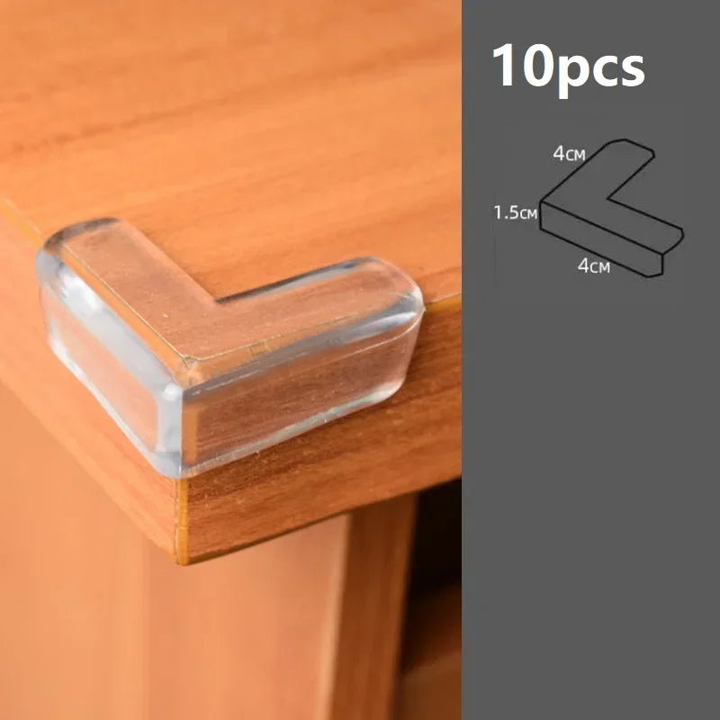 4/10Pcs Children anti Collision Corner Edge Protection Guards Baby Safety Corner Silicone Protector Table Soft Transparent