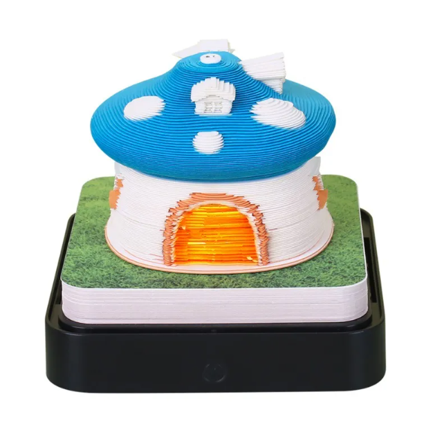 Bloc de Notas Calendario Astronauta 3D Tierra con Luz LED