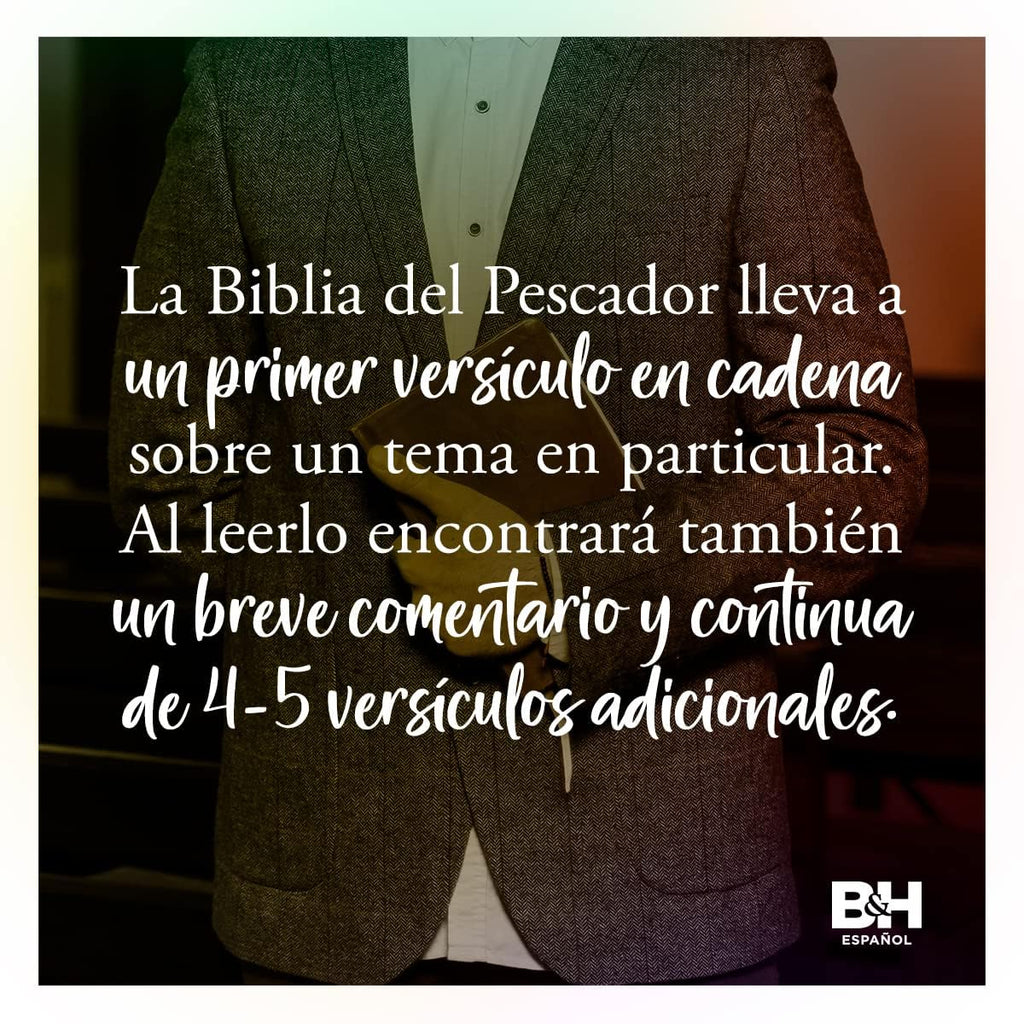 Reina Valera 1960 Biblia Del Pescador, Letra Grande, Caoba Símil Piel | RVR 1960 Fisher of Men Bible Hand Size, Mahogany Leathertouch (Spanish Edition)