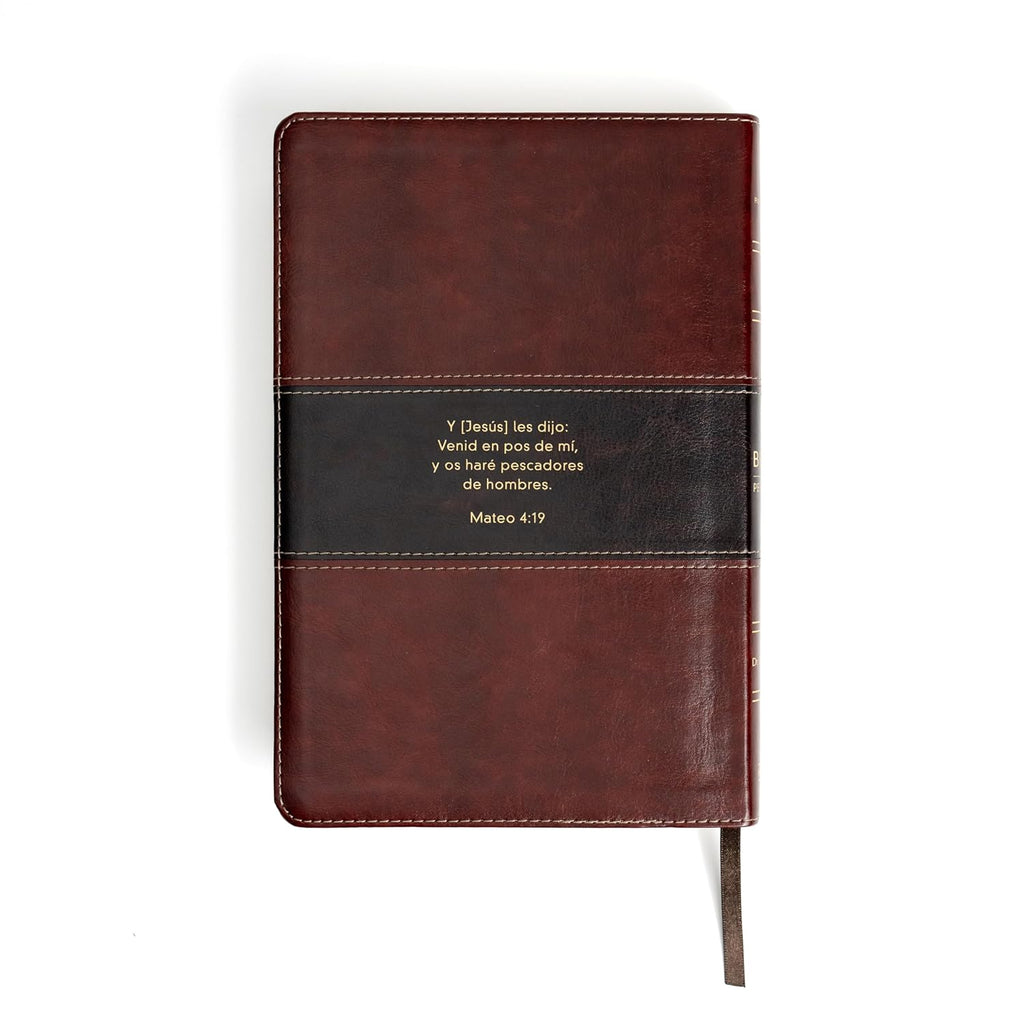 Reina Valera 1960 Biblia Del Pescador, Letra Grande, Caoba Símil Piel | RVR 1960 Fisher of Men Bible Hand Size, Mahogany Leathertouch (Spanish Edition)