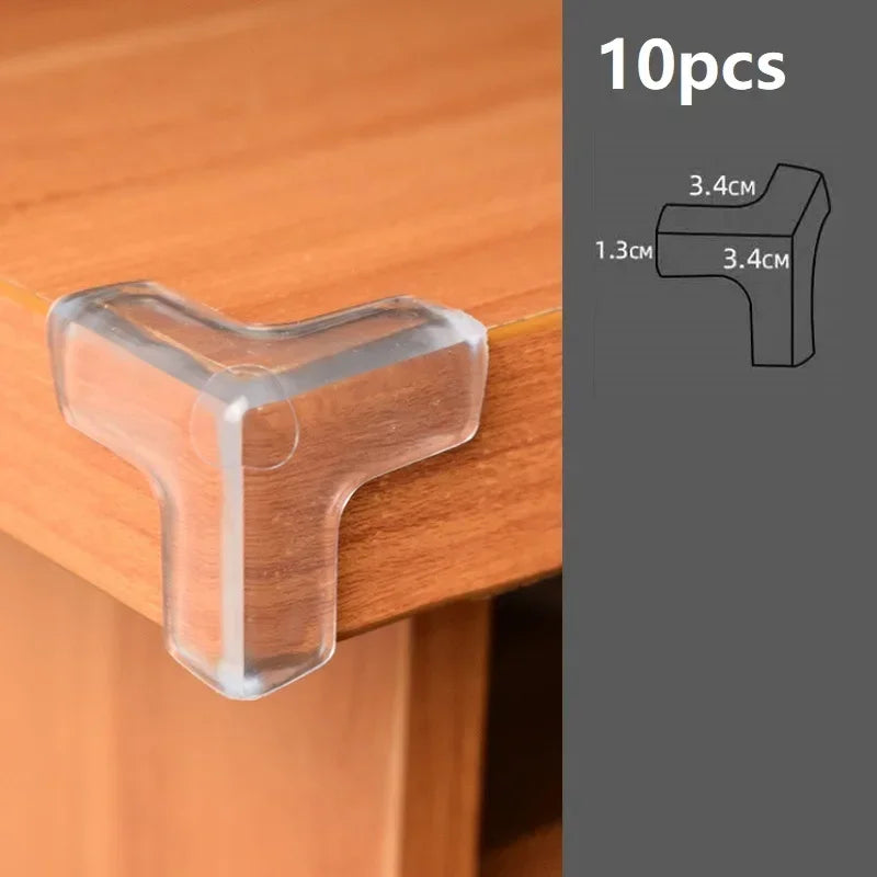 4/10Pcs Children anti Collision Corner Edge Protection Guards Baby Safety Corner Silicone Protector Table Soft Transparent