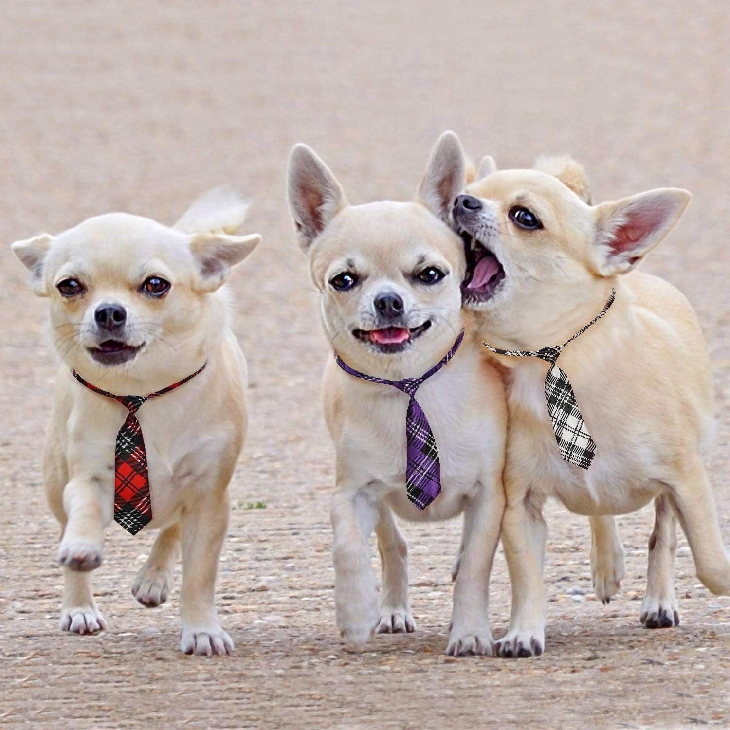 Dog Ties for Large Dogs, Pet Neck Tie, with Adjustable Collar, Bulk Bow Ties Bowties Necktie Grooming Accessories for Girl Boy Dog Valentines Holiday Birthday Wedding Cosplay Costumes