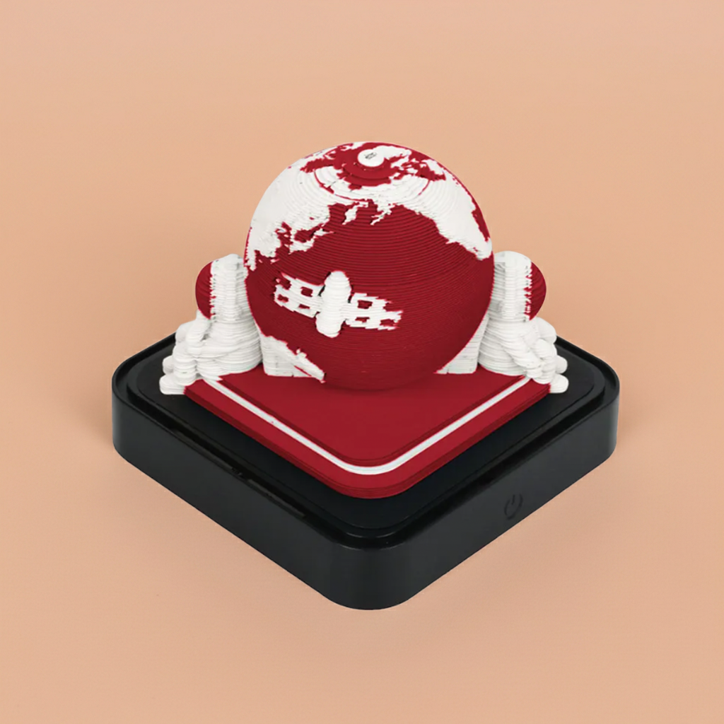 Bloc de Notas Calendario Astronauta 3D Tierra con Luz LED